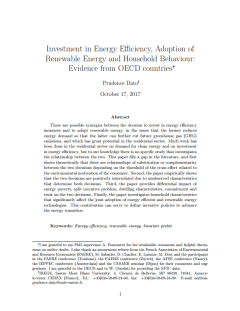 Dato_Investment in Energy Efficiency, Adoption of Renewable Energy and Household Behaviour_Evidence from OECD countries