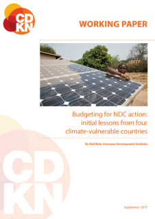 Working paper_Budgeting for NDC action _Initial lessons from climate-vulnerable countries
