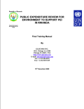 PEI-50_Public Exp. Review for Env. to support PEI in Rwanda_Final Training Manual-cover