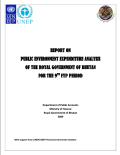 PEI-52_Report on Public Env.Exp_. Analysis of the Royal Govt of Bhutan for the 9th FYP Period_0-COVER
