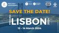 Save the date! Procura+ Lisbon 2024 overtop image of bridge, water, and city. 