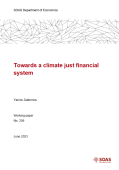 SOAS paper on climate just financial system