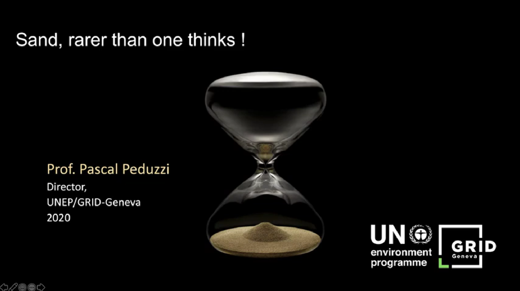 Sand and Sustainability - Pascal Peduzzi, Grid Geneva