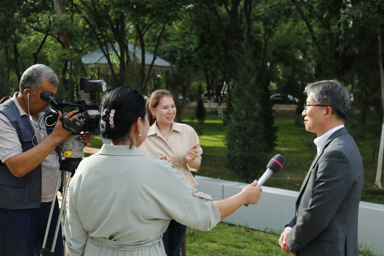  Ambassador being interviewed at Monocentre