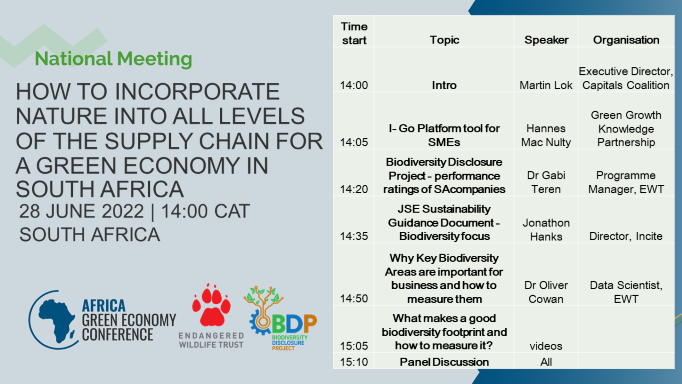 Agenda for South Africa event