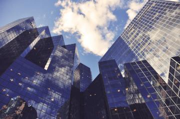 buildings against blue sky