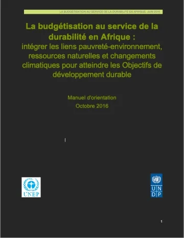 PEI-19_PEI Africa Budgeting for Sustainability in Africa FRENCH-cover