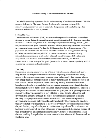 PEI-63-Mainstreaming-Env-in-EDPRS_Rwanda-COVER