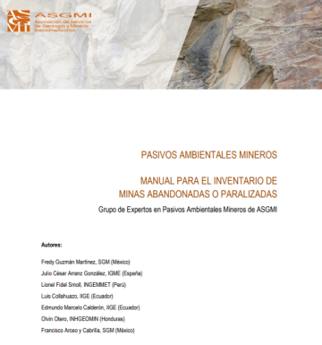 pasivos ambientales mineros   manual para el inventario de minas abandonadas o paralizadas grupo de expertos en pasivos ambientales mineros de asgm
