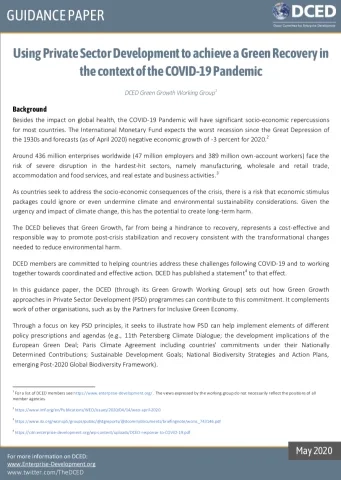 Guidance_Paper_Using Private_Sector_Development_to_achieve _a_Green_Recovery_DCED