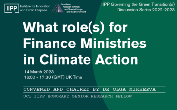 What Role(s) for Finance Ministries in Climate Action?