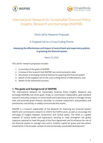 Third Call for Research Proposals - Assessing the effectiveness and impact of central bank and supervisory policies in greening the financial system.JPG