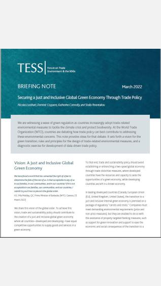 TESS Briefing Note Just and Inclusive