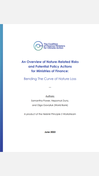 An Overview of Nature-Related Risks and Potential Policy Actions for Ministries of Finance: Bending the curve of nature loss_The Coalition of Finance Ministers for Climate Action