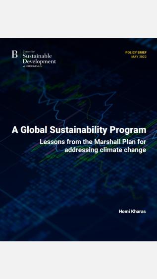 A Global Sustainability Program: Lessons from the Marshall Plan for addressing climate change