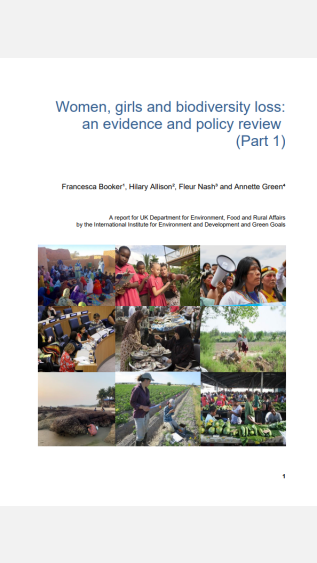 Women, girls and biodiversity loss_An evidence and policy review_IIED