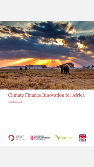 climate finance innovation for africa_climate policy initiative