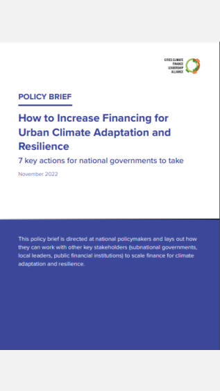policy brief urban climate adaptation