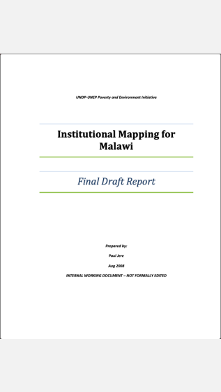 PEI-57_Institutional mapping for Malawi_final draft report-COVER