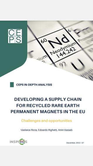 Developing a supply chain for recycled rare earth permanent magnets in the EU_CEPS
