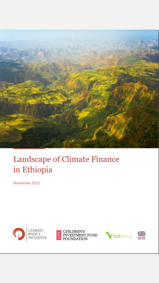 landscape climate finance ethiopia