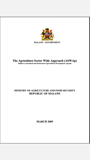 PEA-PEI-Others-32_The Agric.Sector Wide Approach (ASWAp)-Malawi-cover