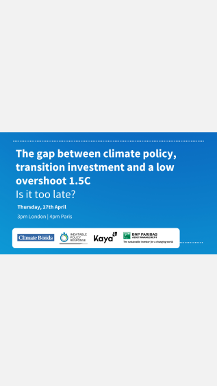 The gap between climate policy, transition investment and a low overshoot 1.5C_CBI
