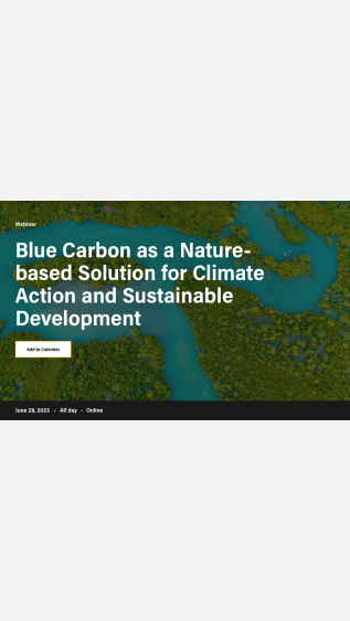Blue Carbon as a Nature based Solution for Climate Action and Sustainable Development_WRI