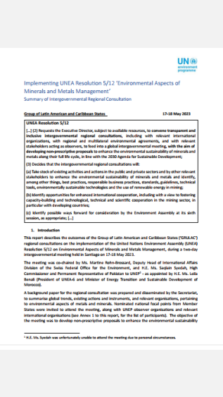 GRULAC Summary Report of regional consultation 
