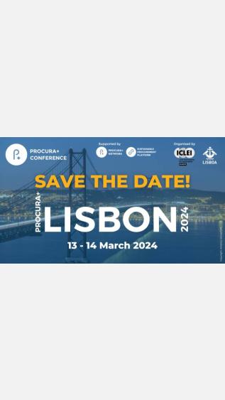 Save the date! Procura+ Lisbon 2024 overtop image of bridge, water, and city. 