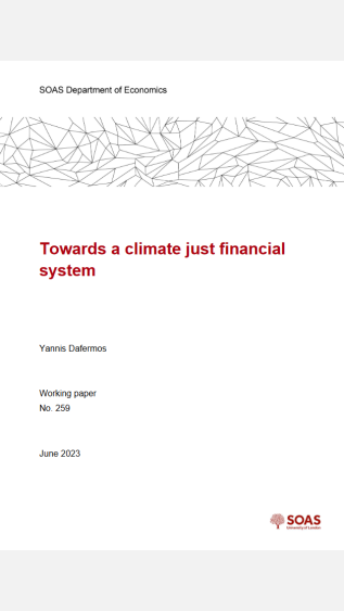 SOAS paper on climate just financial system