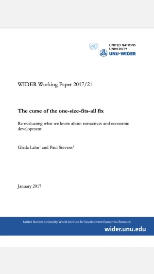 The curse of the one-size-fits-all fix: Re-evaluating what we know about extractives and economic development