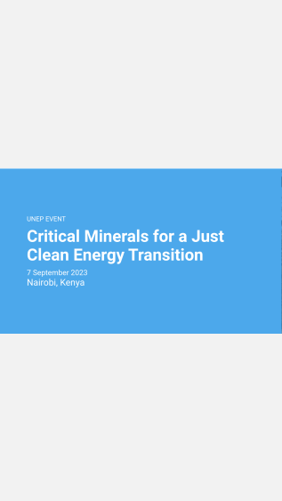 Critical Minerals for a Just Clean Energy Transition