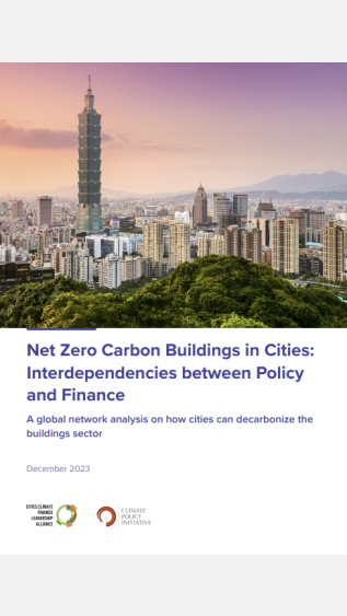 Net Zero Carbon Buildings in Cities: Interdependencies between Policy and Finance