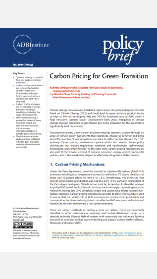 Carbon Pricing for Green Transition