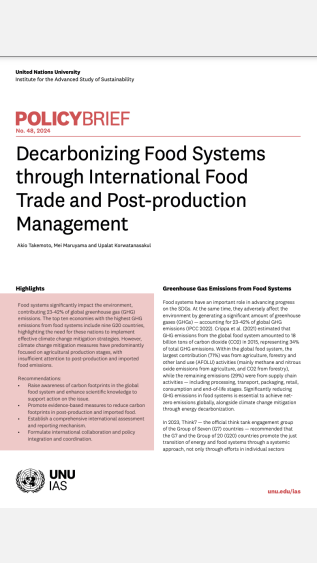 Decarbonizing Food Systems