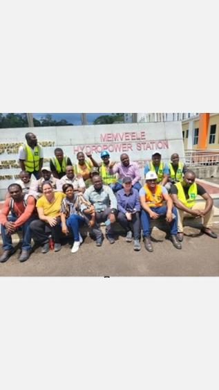 Primatologists at the Memve’ele Hydrodam in Cameroon