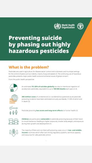 Preventing suicide by phasing out highly hazardous pesticides