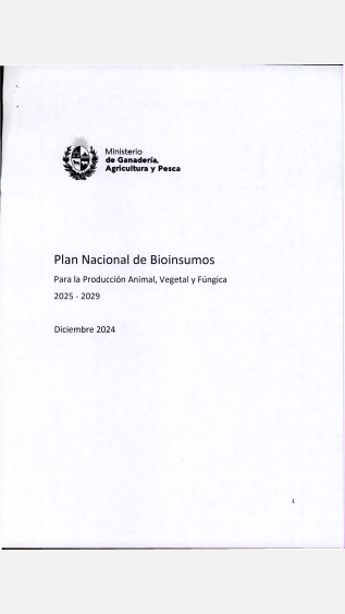Plan Nacional de Bioinsumos