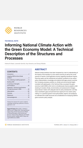 Informing National Climate Action