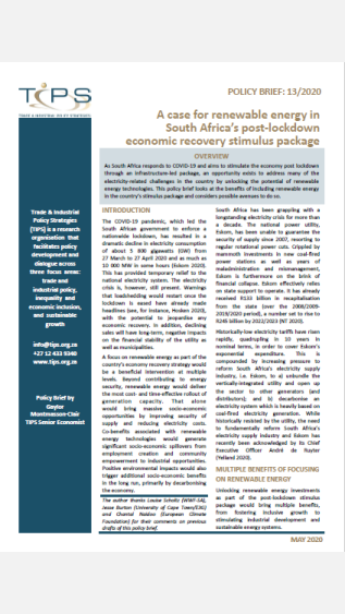 A case for renewable energy in South Africaâs post-lockdown economic recovery stimulus package_TIPS.png