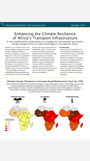 Enhancing the Climate Resilience of Africas Transport Infrastructure