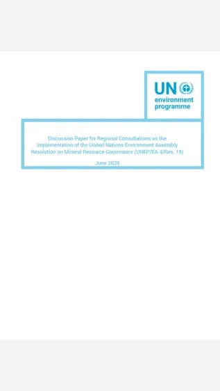 Discussion Paper for Regional Consultations on the Implementation of the United Nations Environment Assembly Resolution on Mineral Resource Governance _UNEP.jpg