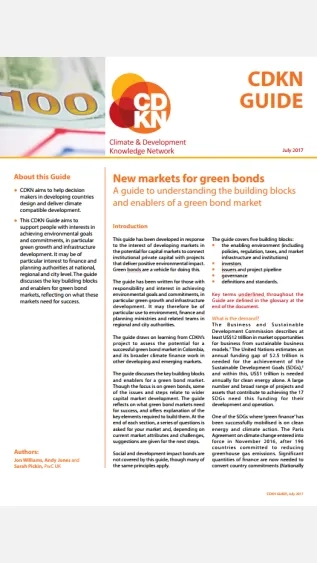 New markets for green bonds_A guide to understanding the building blocks and enablers of a green bond market