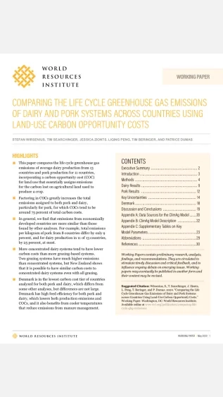 Cover_of_Comparing_the_Life_Cycle_Greenhouse_Gas_Emissions_of_Dairy_and_Pork_Systems_WRI