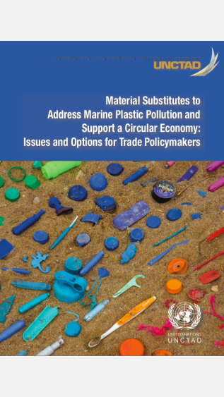 Material substitutes to address marine plastic pollution and support a circular economy
