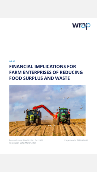 Financial implications for farms of reducing food surplus and waste