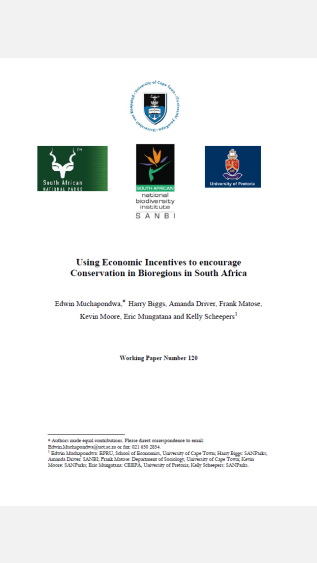 Using Economic Incentives to Encourage Conservation in Bioregions in South Africa Cover Page