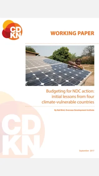 Working paper_Budgeting for NDC action _Initial lessons from climate-vulnerable countries