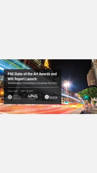 Visual - Webinar "P4G State-of-the-Art Awards and WRI Report Launch"
